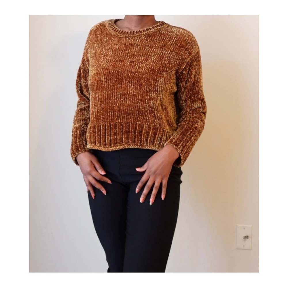 Zara Knit Cozy Brown Sweater